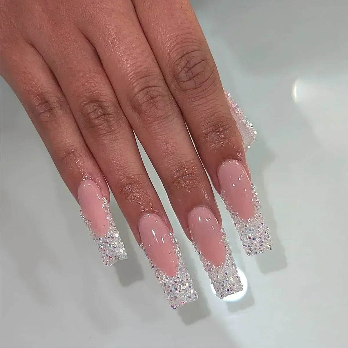 24Pcs Long Ballet Style False Nails