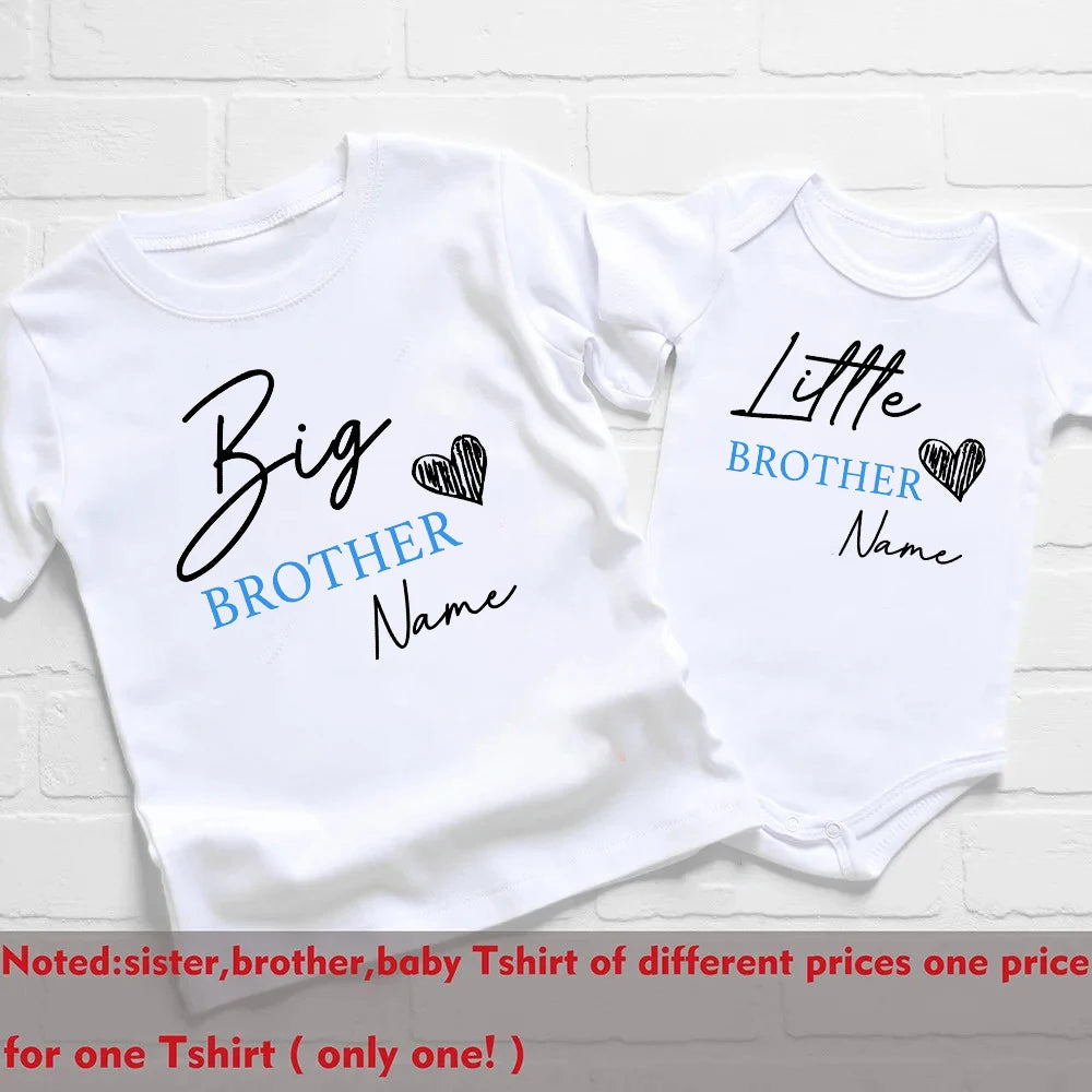 Personalised Big Brother Little Sister Matching Shirt/ Bodysuit