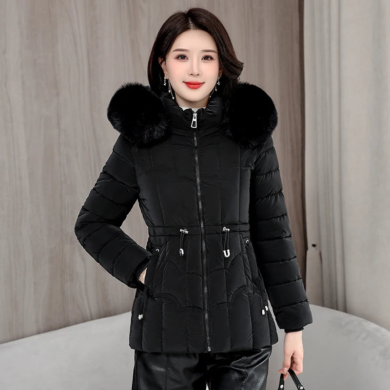 Ladies Hooded Winter Parka Coat