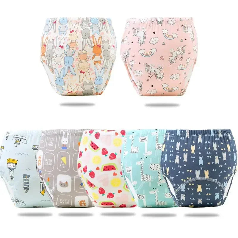 5PC Washable Waterproof Cotton Potty Training Pants