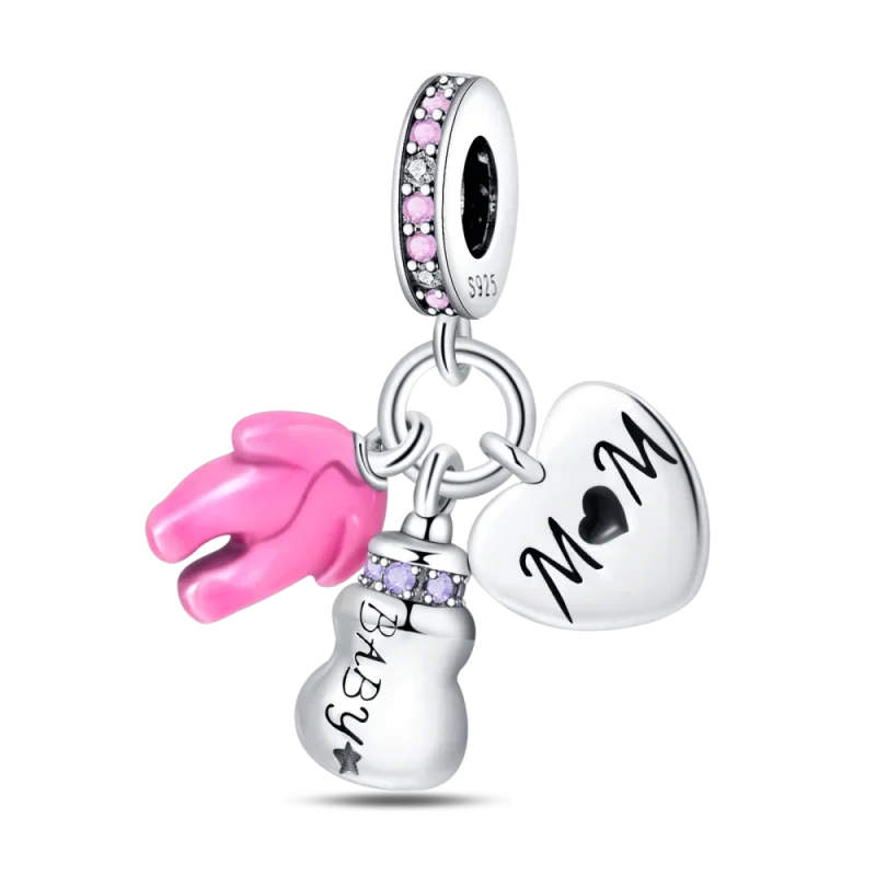 925 Sterling Silver Mothers Day Bracelet Charms