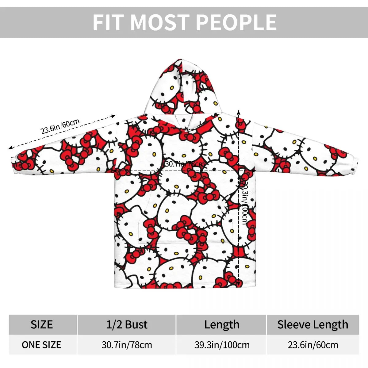 Hello Kitty Oversized Blanket Hoodie