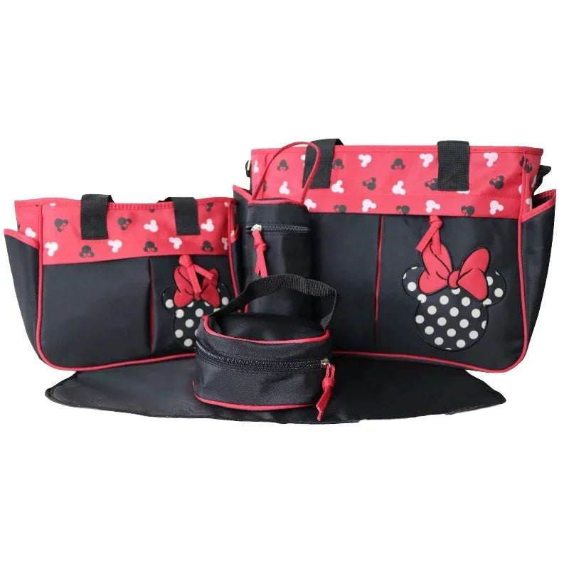 Disney Minnie & Mickey 5-Piece Nappy Bag Set