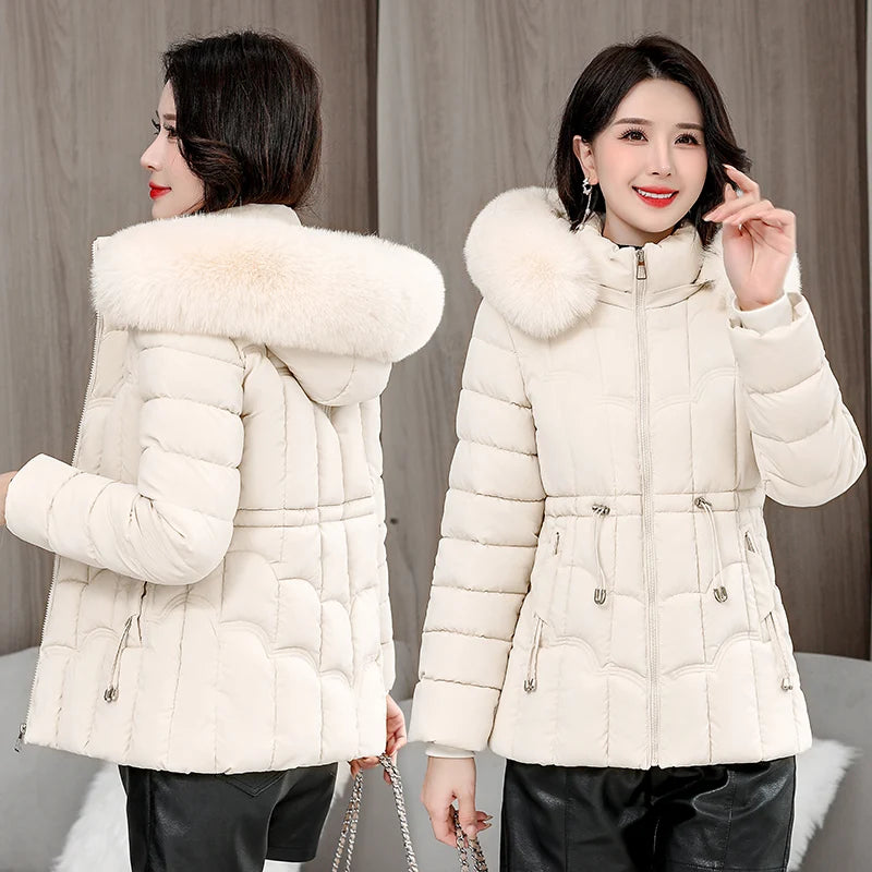 Ladies Hooded Winter Parka Coat