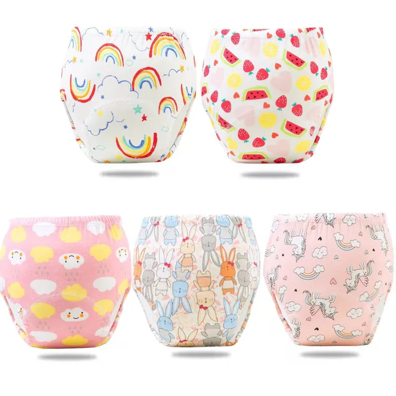 5PC Washable Waterproof Cotton Potty Training Pants