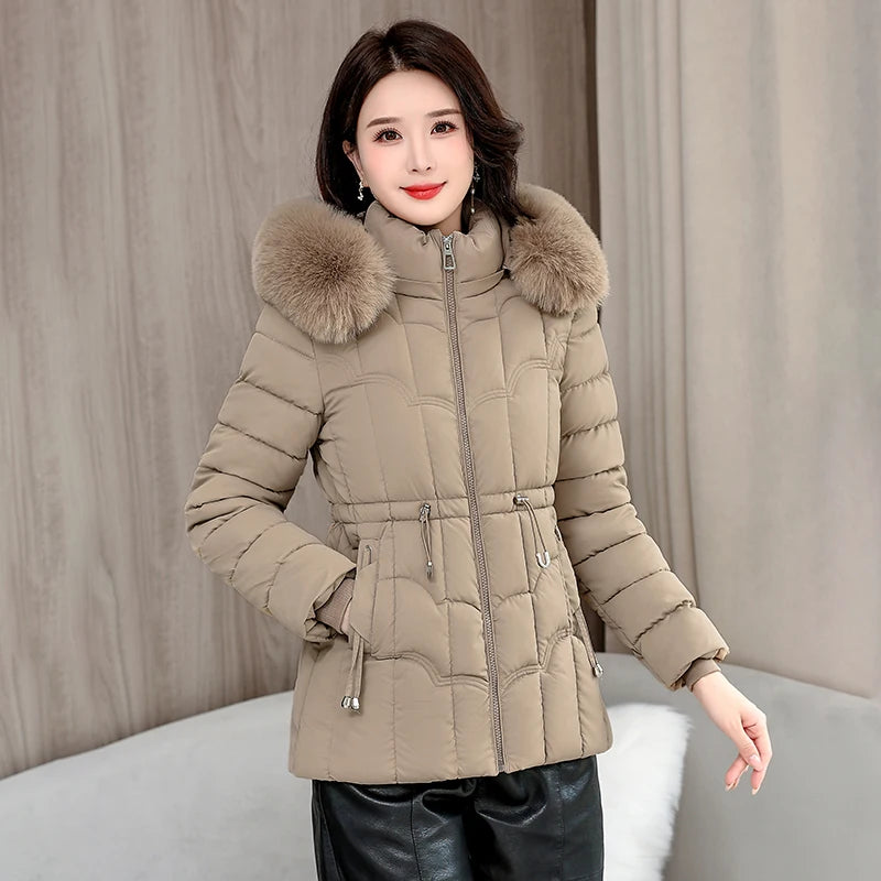 Ladies Hooded Winter Parka Coat