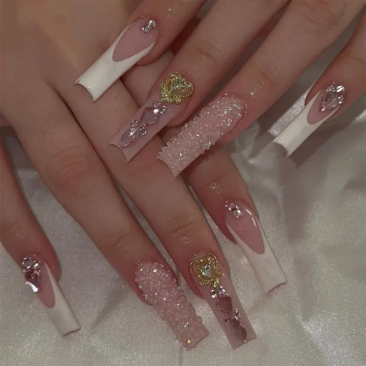 24Pcs Long Ballet Style False Nails