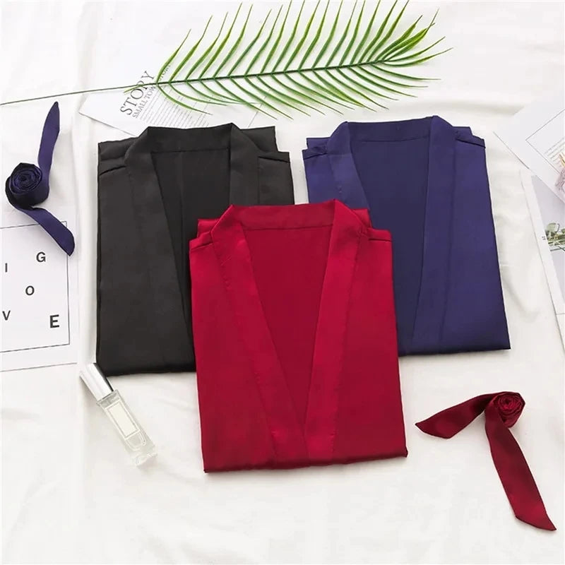 Silk Satin Thin Night Robe