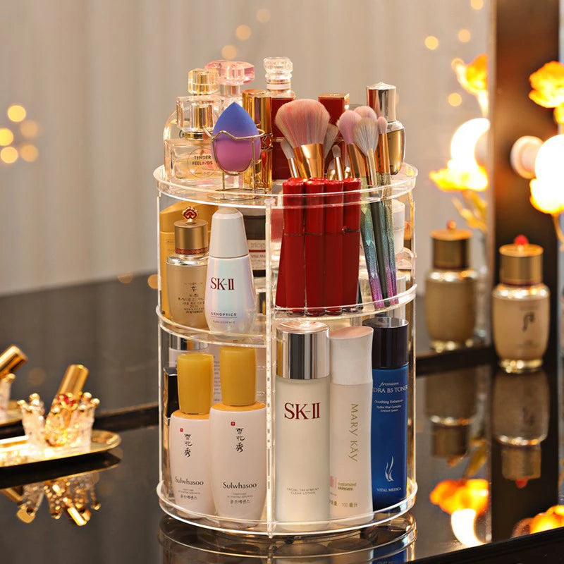 360 Rotating Cosmetic Storage Rack