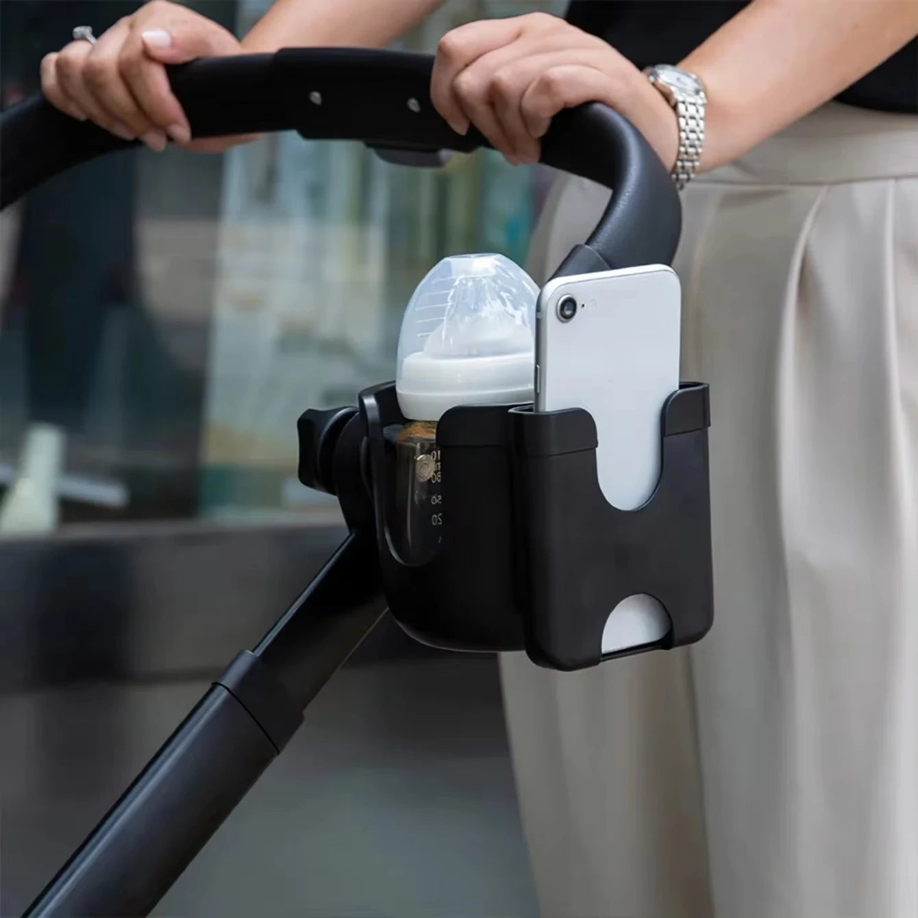 Anti-Slip Bottle/Cup & Mobile Phone Stroller Holder