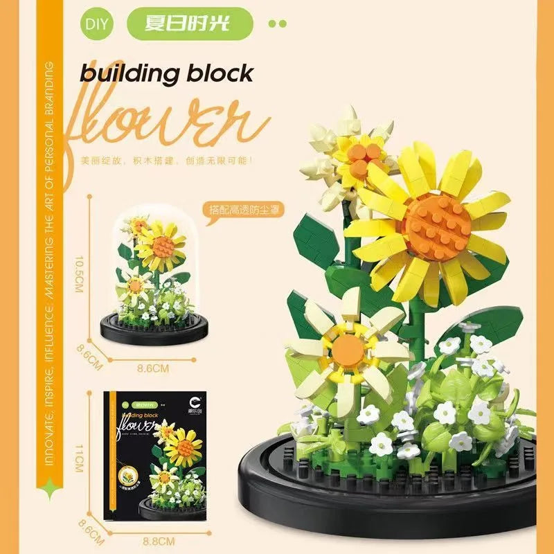 Potted Micro Block Flower & Succulent Sets