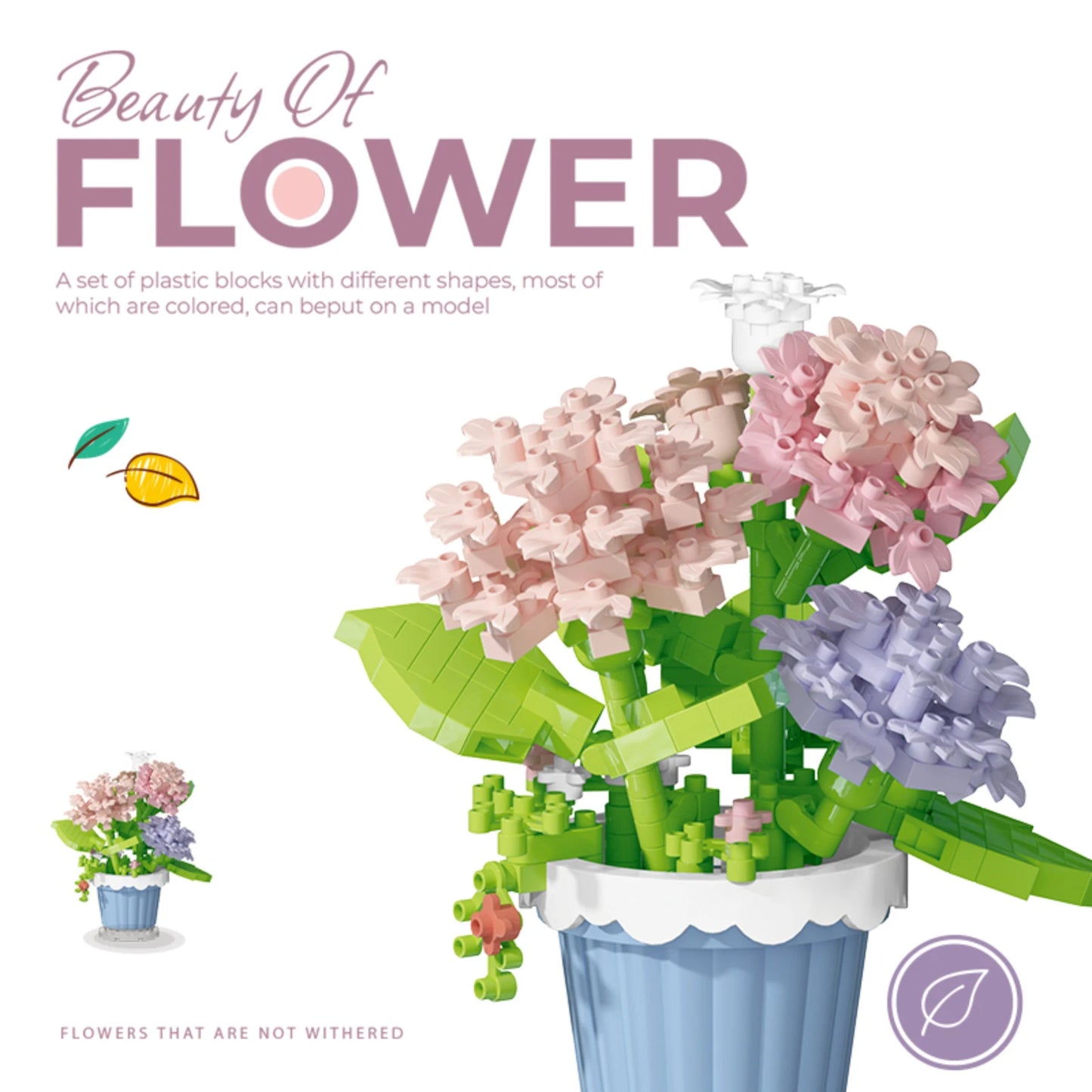 Micro Block Potted Flower & Succulent Sets