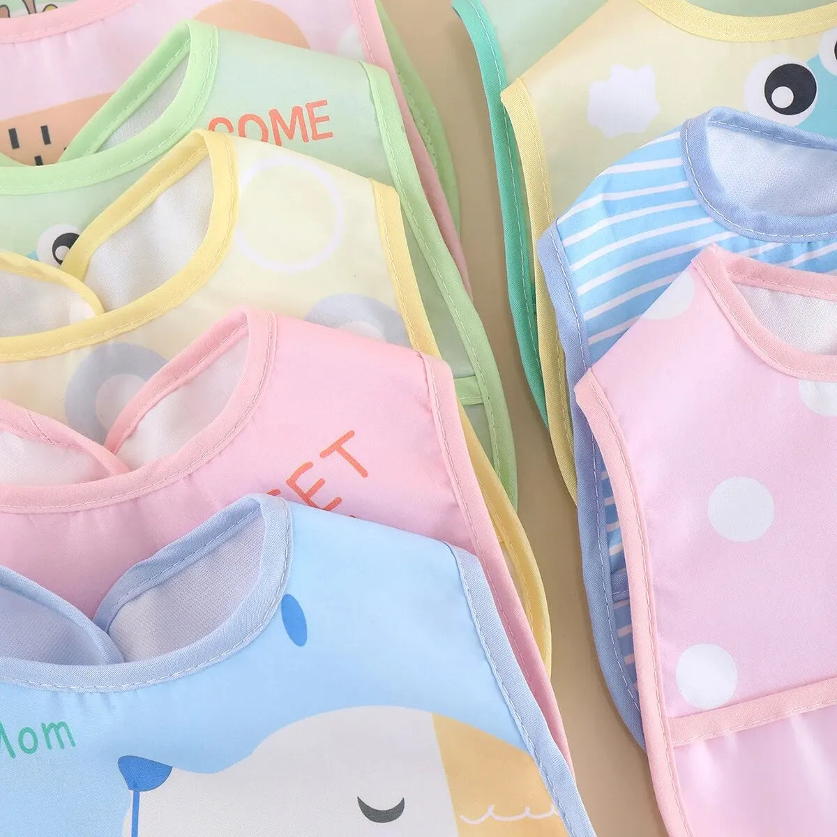 Waterproof 5pc Feeding Bibs