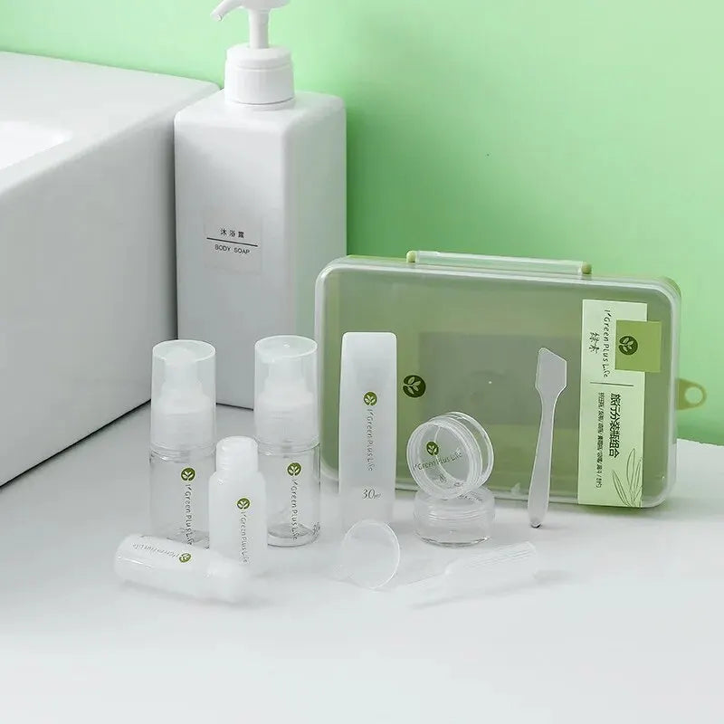 10PCS Travel Cosmetic Dispenser Bottle Set