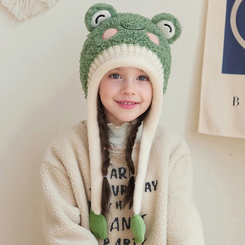 Kids Winter Hat With Cotton Fleece Lining
