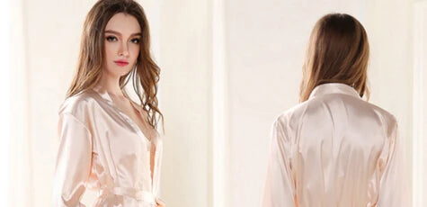Silk Satin Thin Night Robe