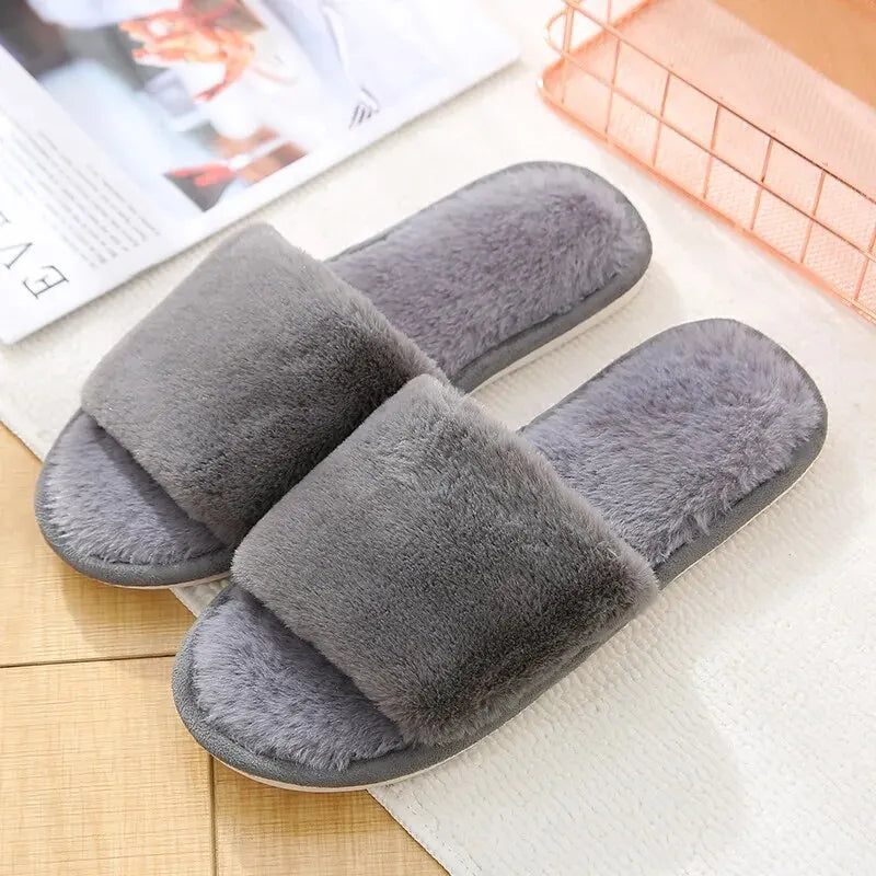 Fluffy Flat Slippers