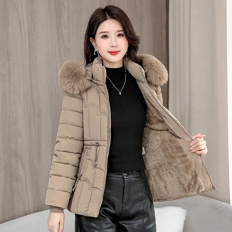 Ladies Hooded Winter Parka Coat