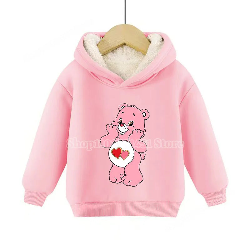 Care Bear Print Fleece Hoodie