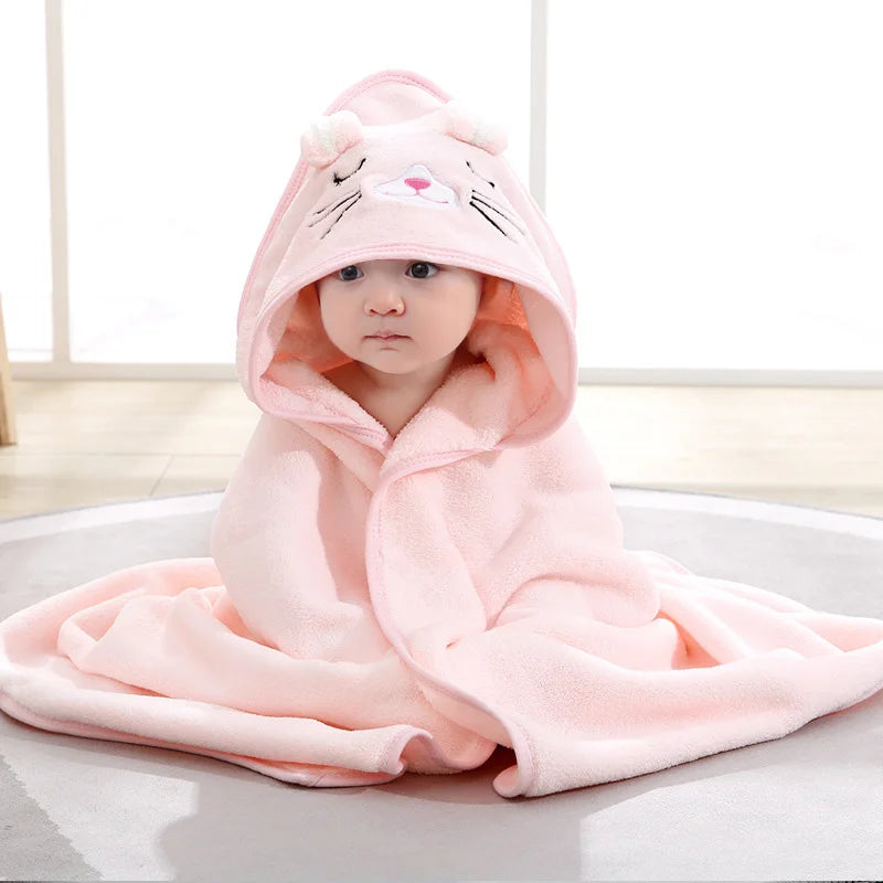 Cute Soft Newborn Hooded Towel