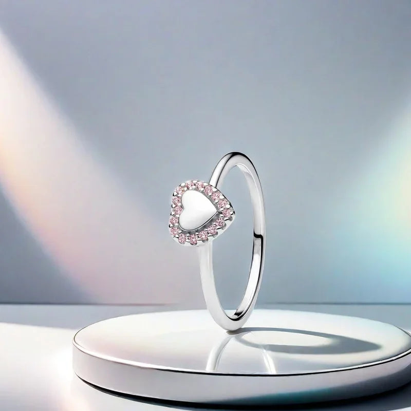 Silver 925 Shining Heart Ring