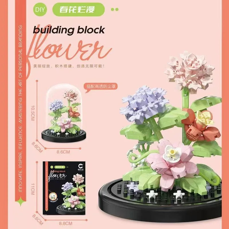 Potted Micro Block Flower & Succulent Sets