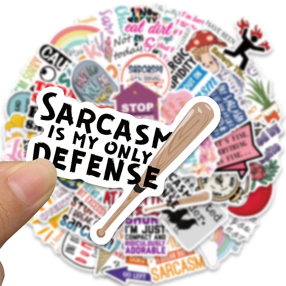 50PCS Funny Snarky Sarcastic Phrase Stickers