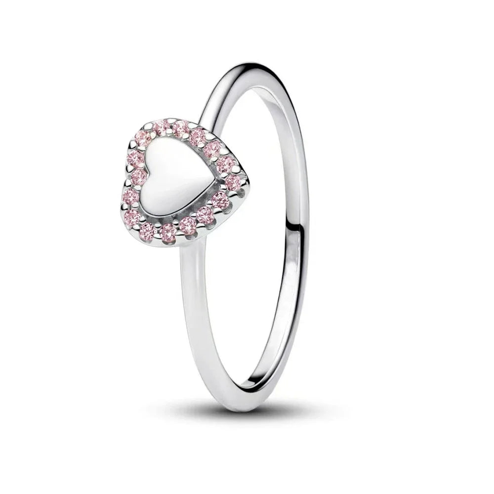Silver 925 Shining Heart Ring