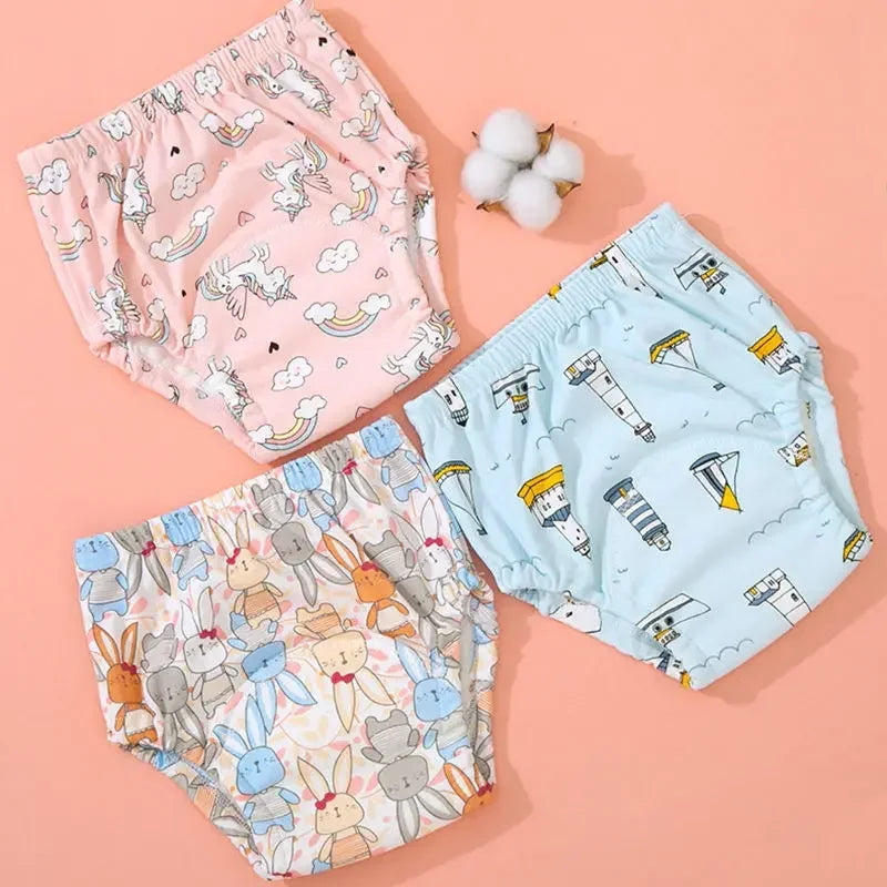 5PC Washable Waterproof Cotton Potty Training Pants