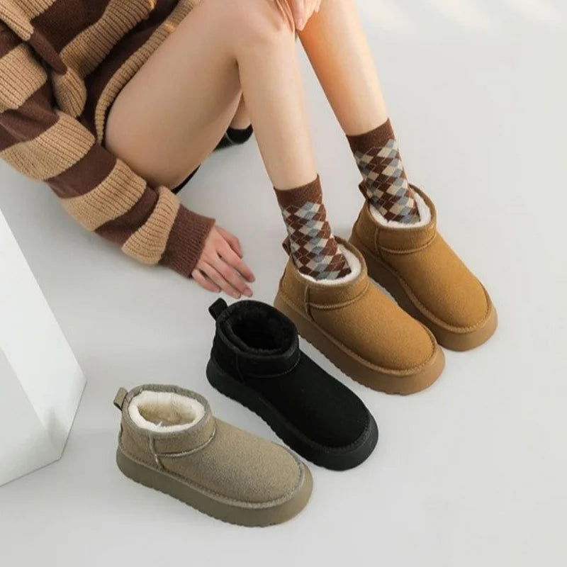 Ladies Warm Slipper Boots