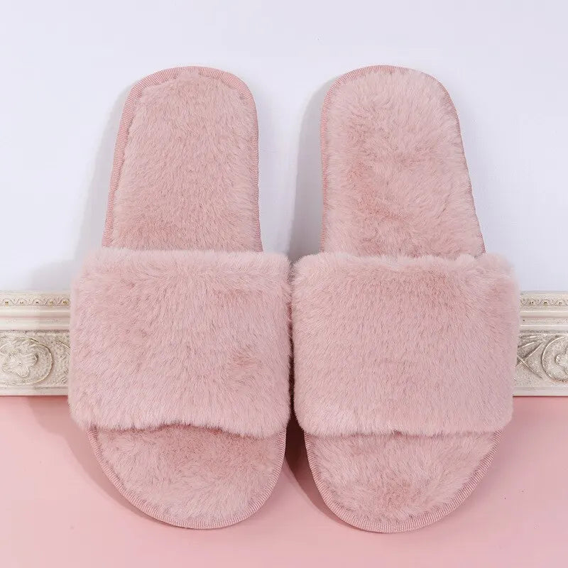 Fluffy Flat Slippers