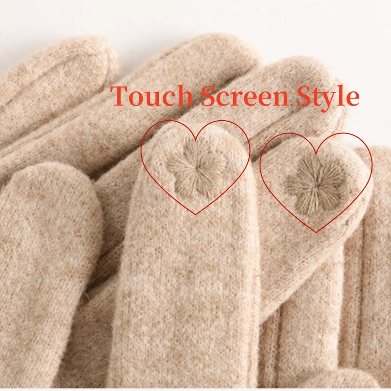 Women’s  Winter Cashmere Touch Screen Gloves