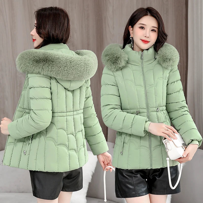 Ladies Hooded Winter Parka Coat