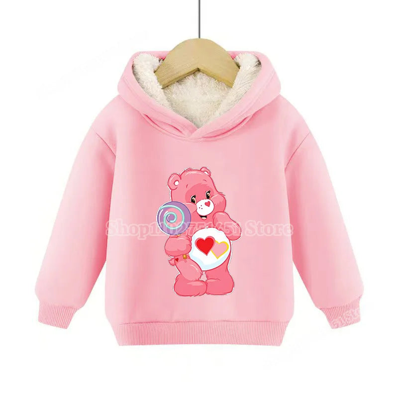 Care Bear Print Fleece Hoodie