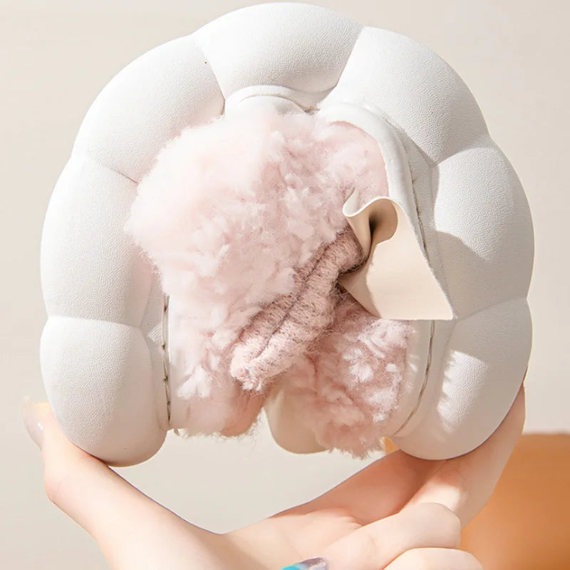 Cute Bow Plush lndoor Slippers