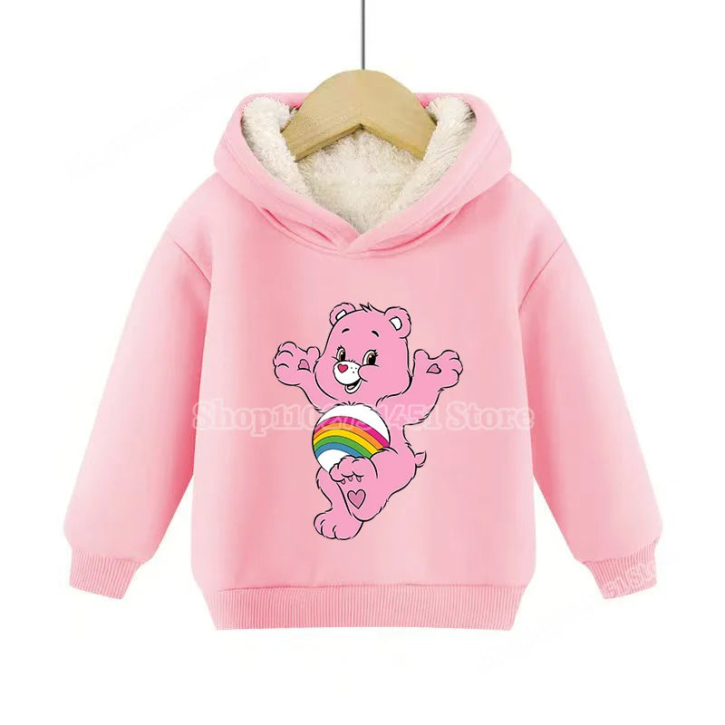 Care Bear Print Fleece Hoodie