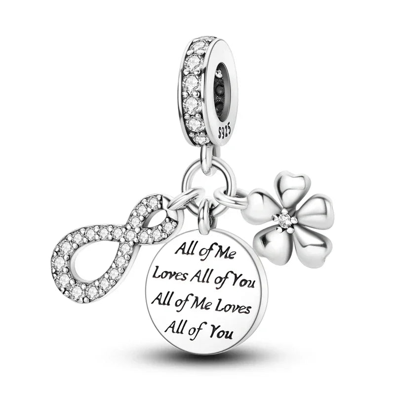 925 Sterling Silver Mothers Day Bracelet Charms