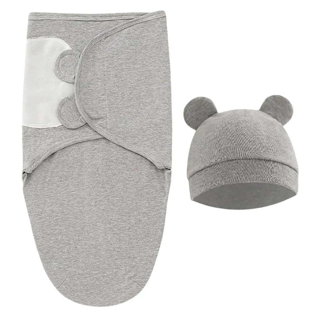 Cute Swaddle Blanket For Newborns With Matching Hat