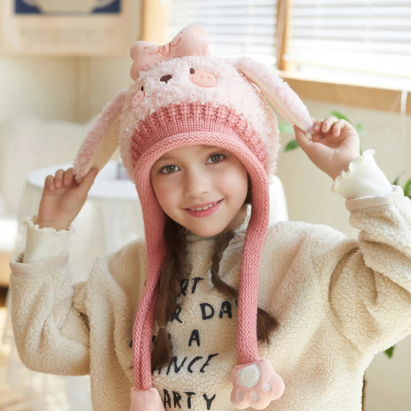 Kids Winter Hat With Cotton Fleece Lining