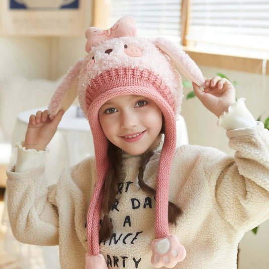 Kids Winter Hat With Cotton Fleece Lining