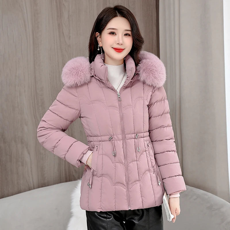 Ladies Hooded Winter Parka Coat
