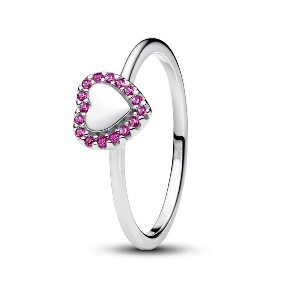 Silver 925 Shining Heart Ring