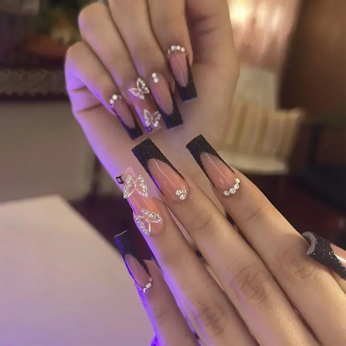 24Pcs Long Ballet Style False Nails