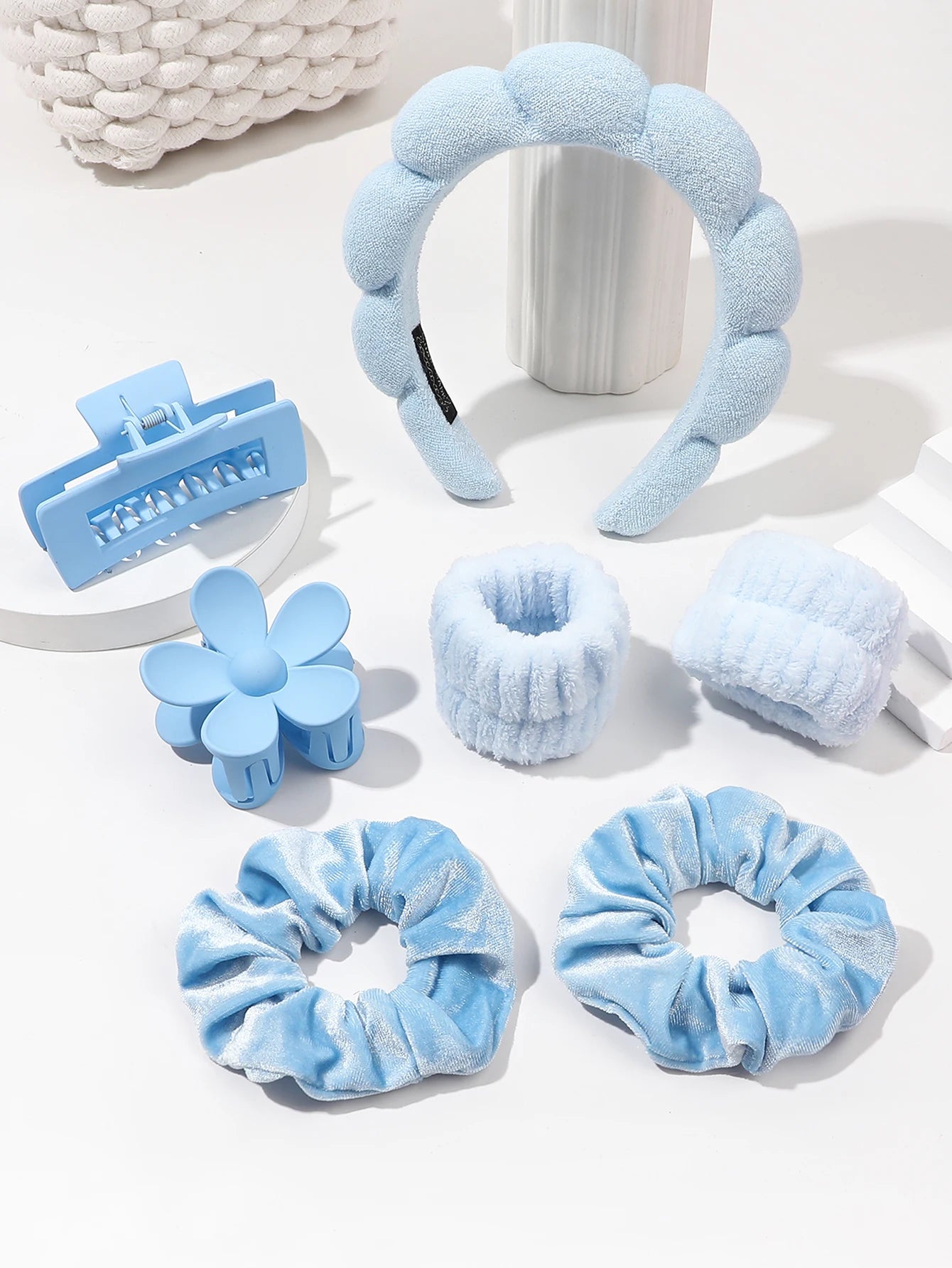 7Pcs Micro fibre Skin Care Washing Set