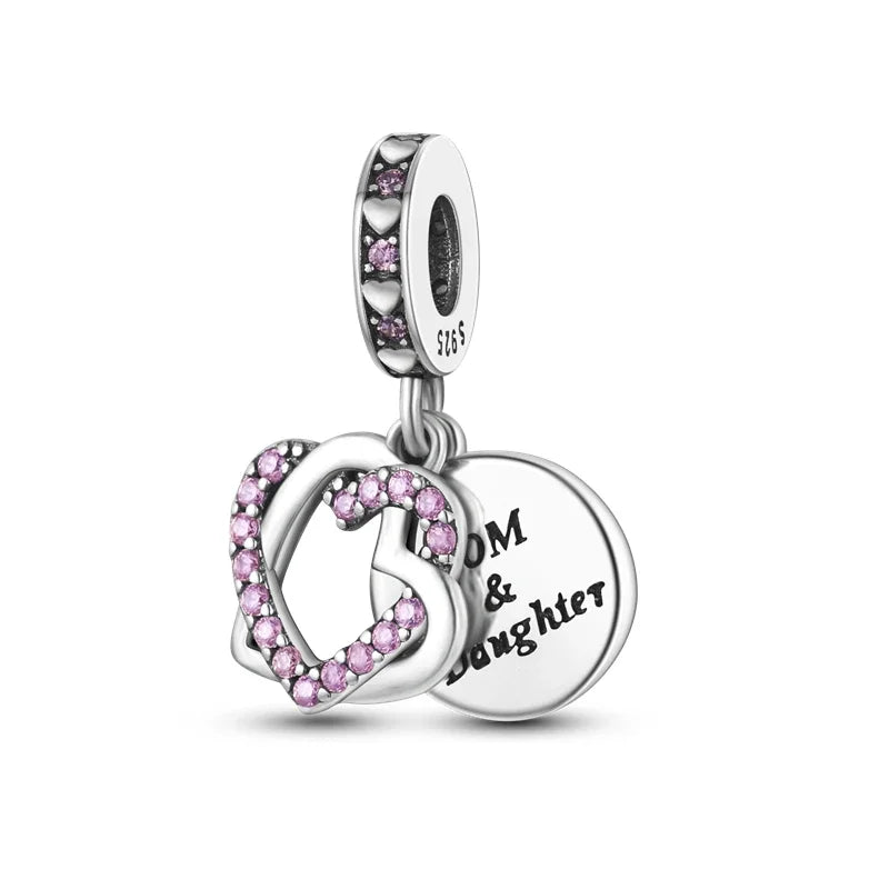 925 Sterling Silver Mothers Day Bracelet Charms