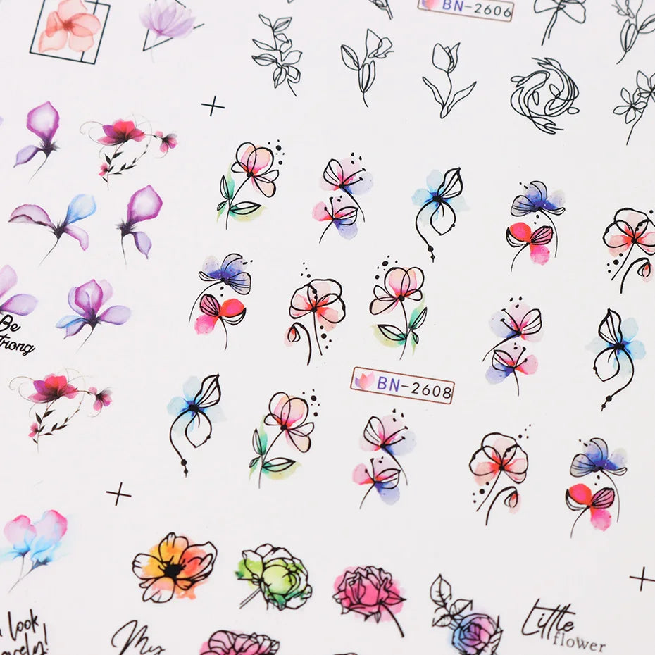12 PCs Nail Sticker Set
