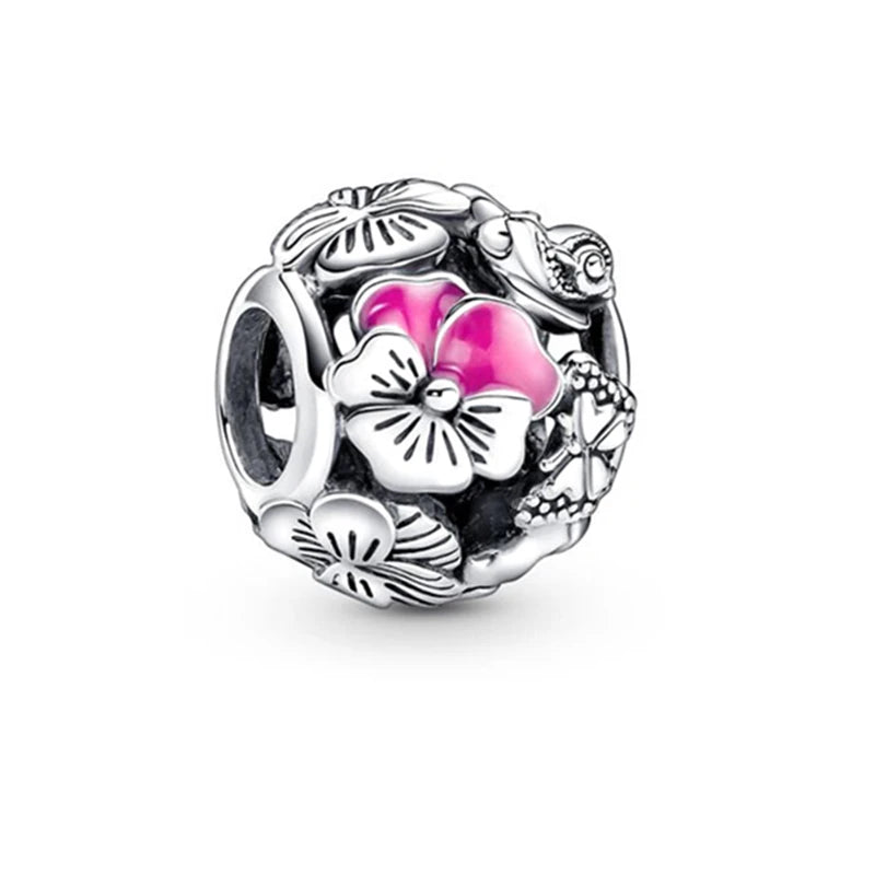 Pink Flowers Series Cherry Blossom Charms