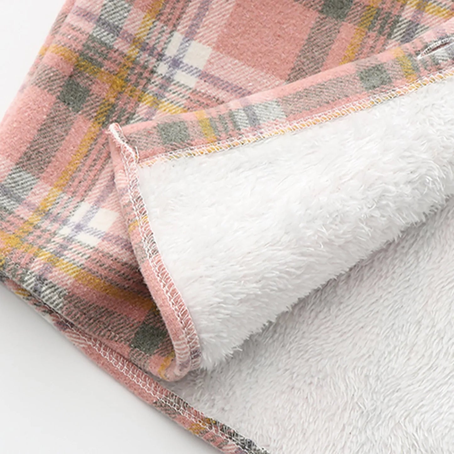 Womens Fleece Lined Flannel Jacket