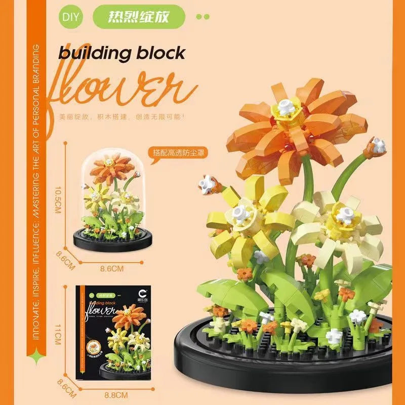 Potted Micro Block Flower & Succulent Sets