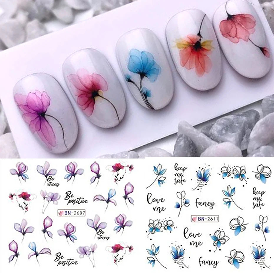 12 PCs Nail Sticker Set